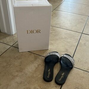 Christian Dior navy Dway Slide